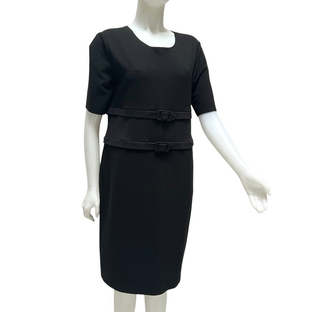 Armani Collezioni Black Ribbed Sheath Dress
Double Buckle Waist LBD Sz 14
Money - Picture 3 of 15